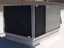 RTU-hailguardframe-filterscreen RTU with HailGuard Frame and Filter Screen